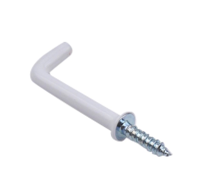 SQUARE HOOK 32 WHT PVC 5PCS