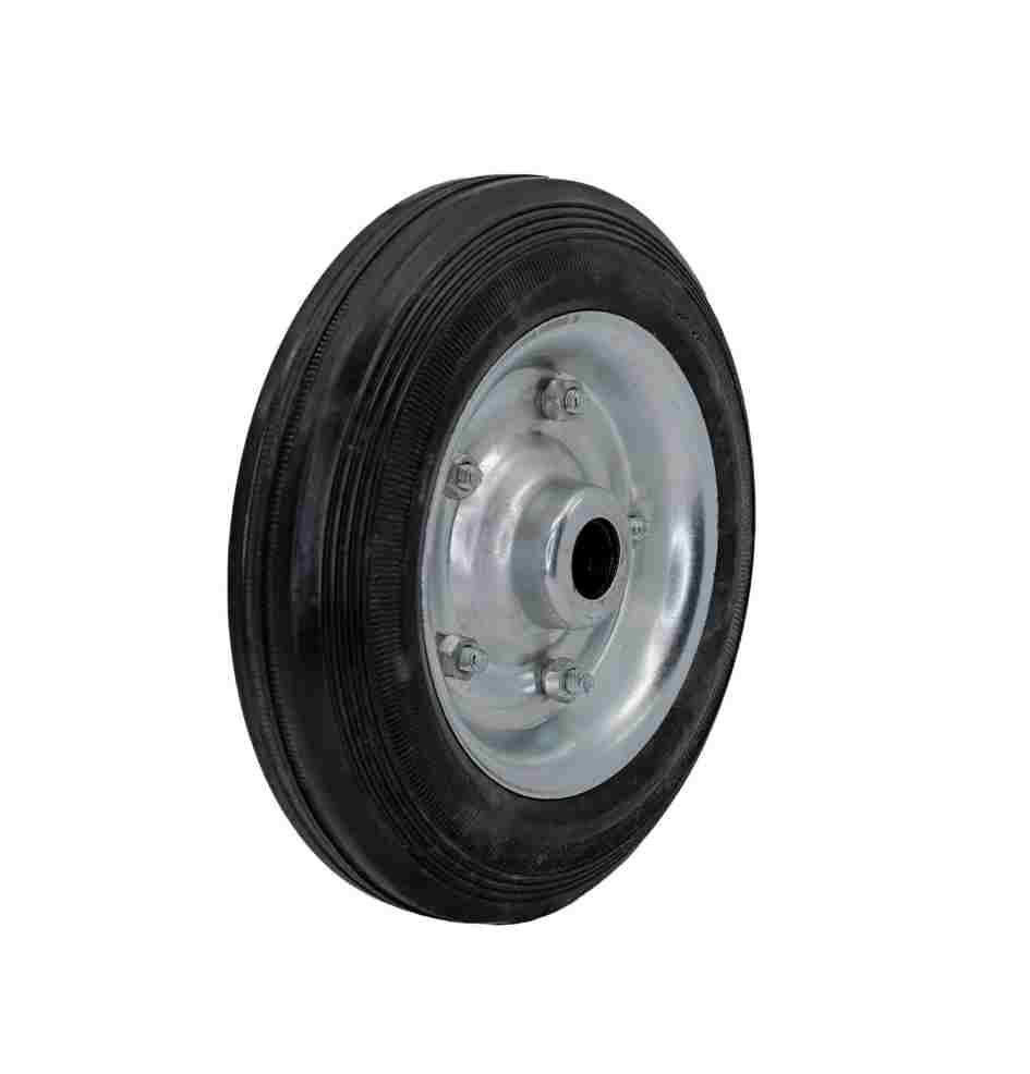 200MM METAL CENTRE RUBBER TYRE WHEEL