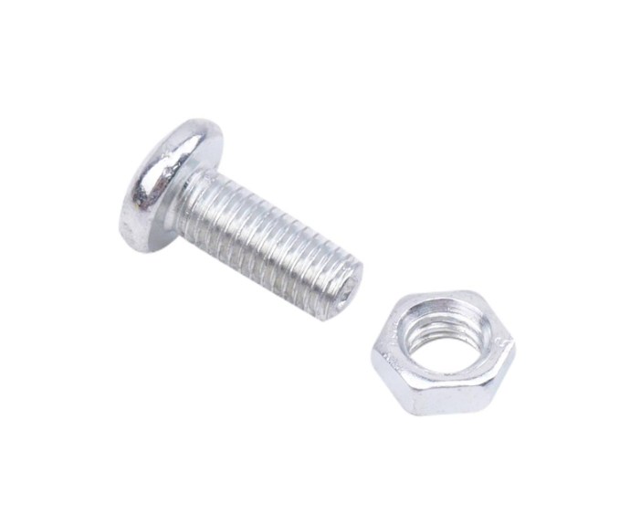 Machine Screw Pan Head & Nut M5x12mm BZP PK20