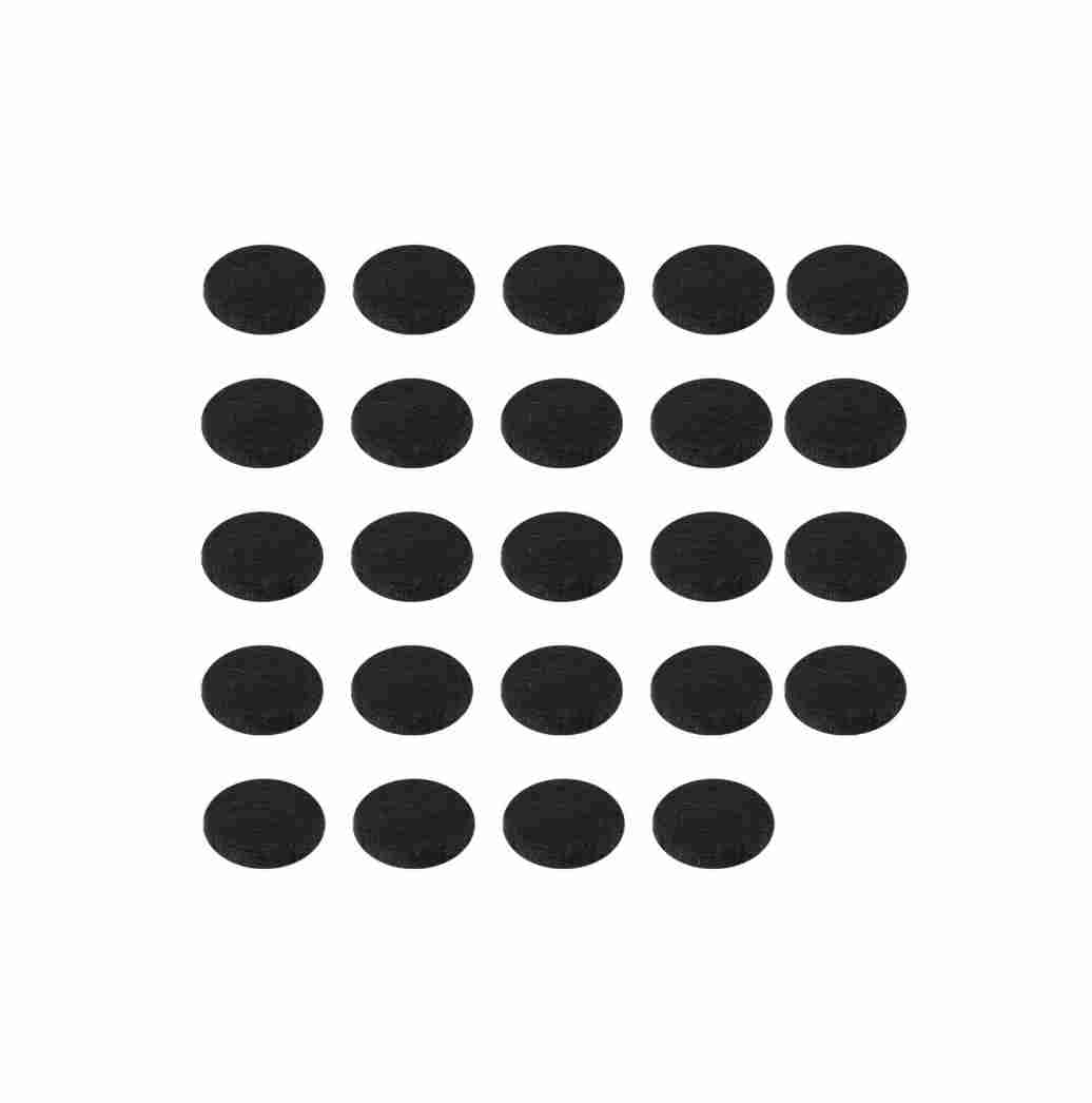SURFACE GARD 19MM ROUND BLACK FELT 24PC
