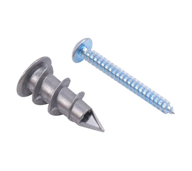 Plasterboard Driva Metal Plug c/w Screws PK10