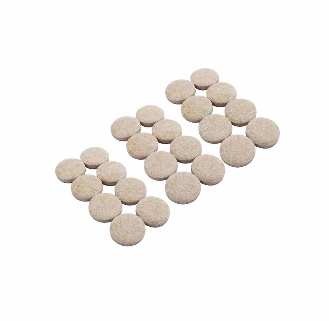 SURFACE GARD 19MM ROUND BEIGE FELT 24PC