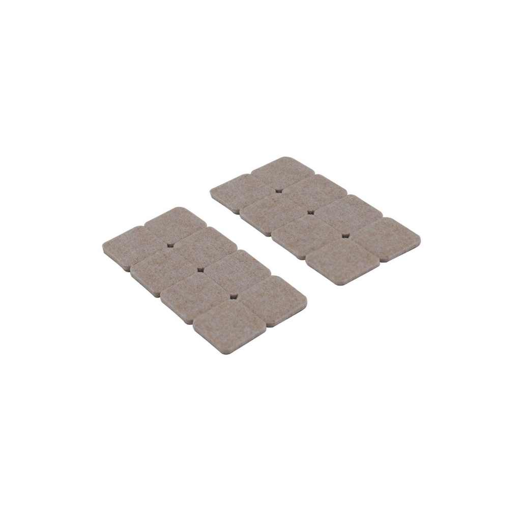 SURFACE GARD 25X25MM SQUARE BEIGE FELT 16PC