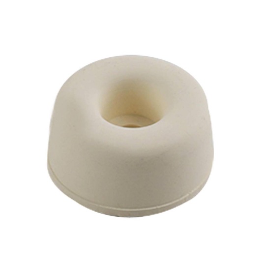 DOOR STOP SCREW-IN RUBBER WHITE 10XØ20