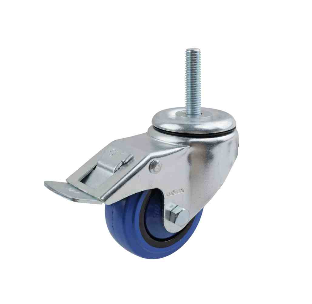 75MM BLUE RUBBER SWIVEL BRAKE EXPBOLT FITTED