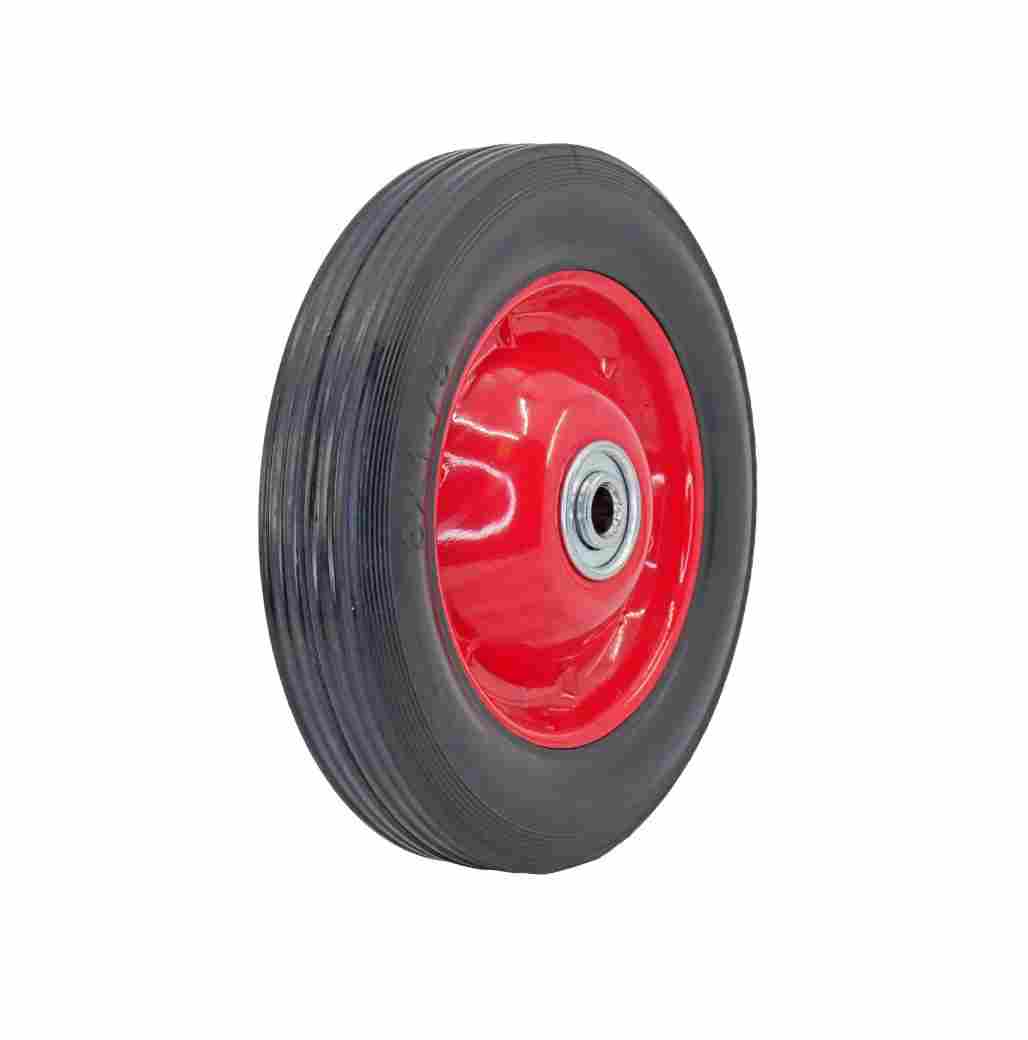 BLACK RUBBER TYRE 200MM RED ME
