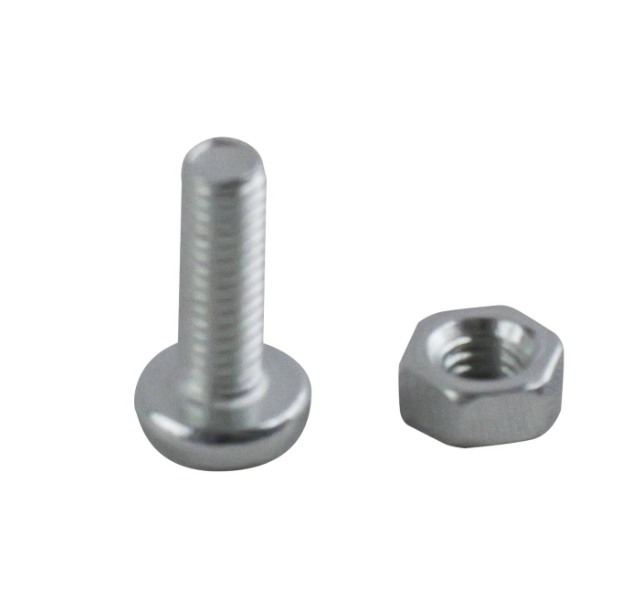 Machine Screw Pan Head & Nut M4x12mm BZP PK20