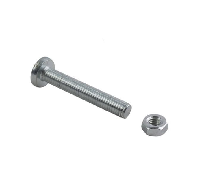 Machine Screw Pan Head & Nut M8x50mm BZP PK2