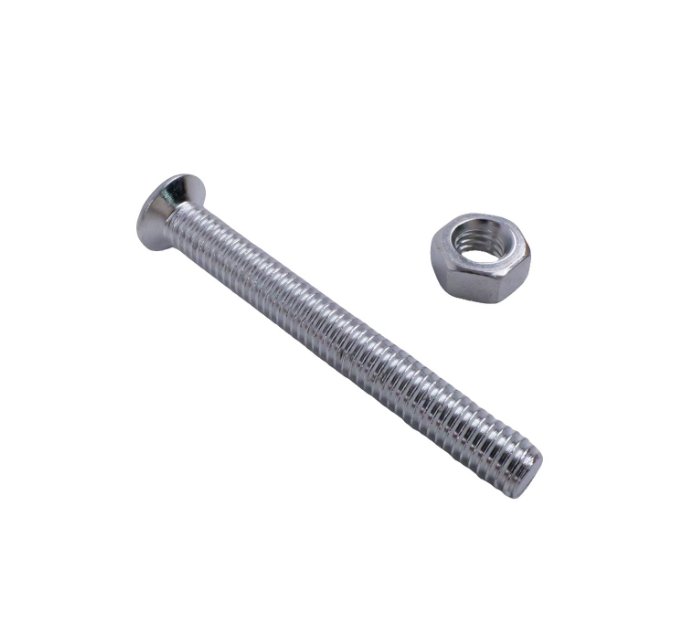 Machine Screws C/Sunk & Nuts M6x50mm BZP PK8