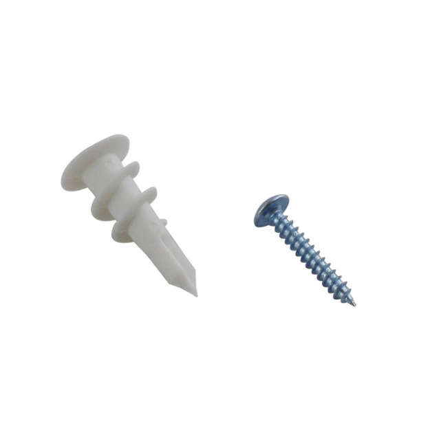 Plasterboard Plastic Rotary Plug c/w Screws PK4