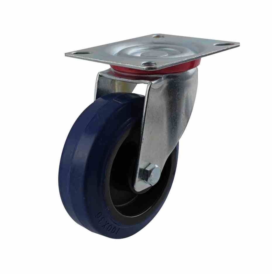 CASTOR SWIVEL 100 BLU ELS RUB