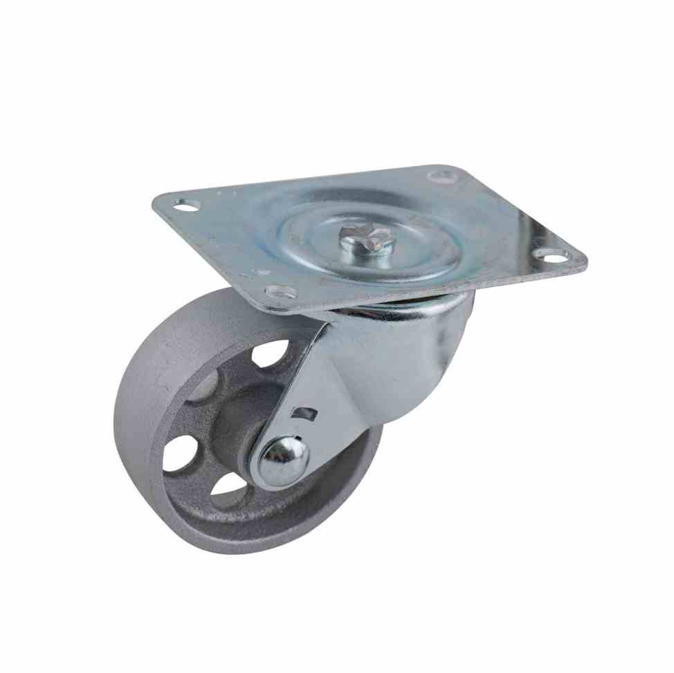 CASTOR SWIVEL 75 SIL CST IRN 1PC