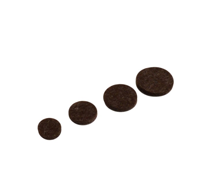 FELT PADS 46 ASSORTED BROWN LIGHT DUTY