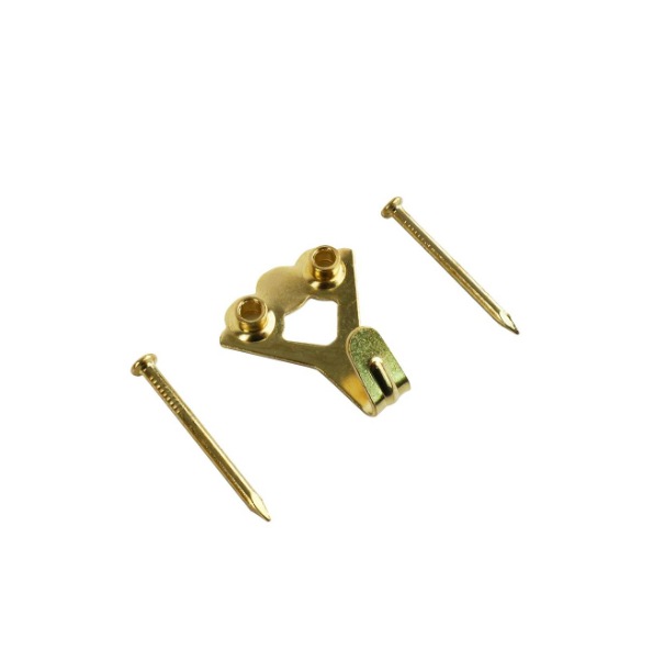 Picture Hook Heavy Duty Large Brass Plated PK1