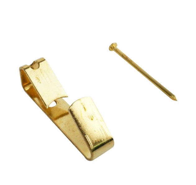 Picture Hooks Heavy Duty Large Brass Plated PK15