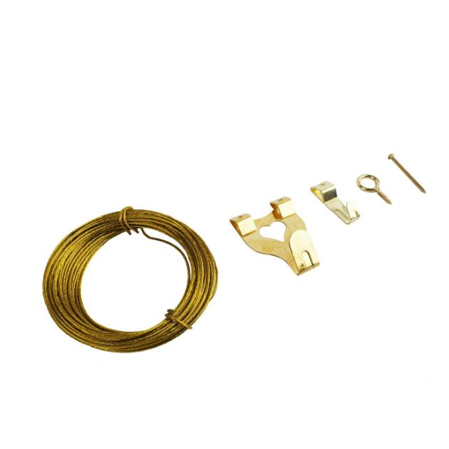 Picture Hanging Kit- Heavy Duty Brass Plated PK15