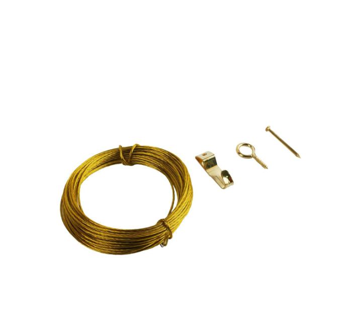 Picture Hanging Kit Medium Brass Plated PK19