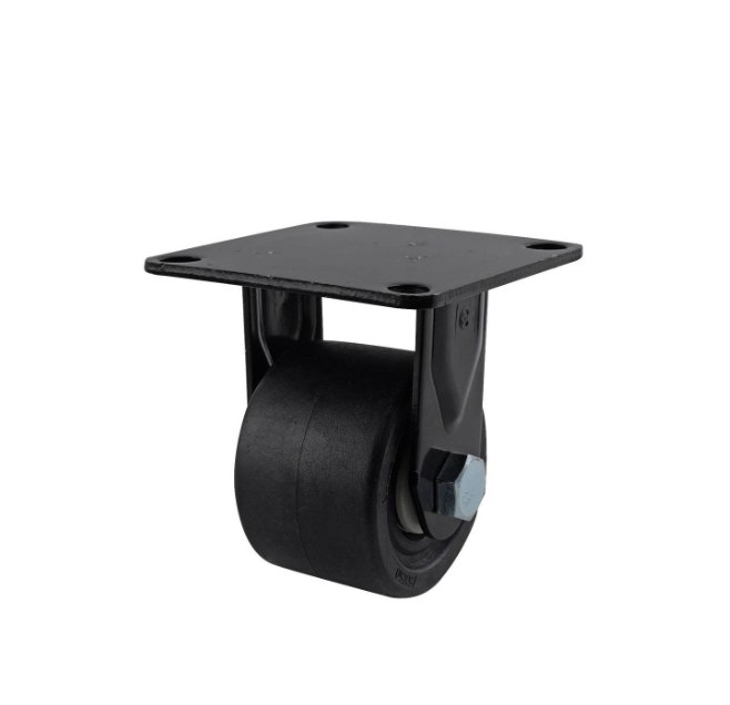 75MM BLACK FIXED MACHINE CASTOR 600KG