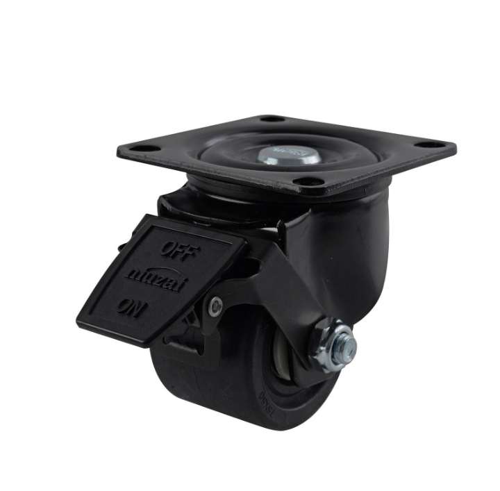 75MM BLACK SWIV/BRK MACHINE CASTOR 600KG