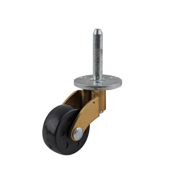Black Nylon swivel wheel 30mm, with 30mm shank, 15kg