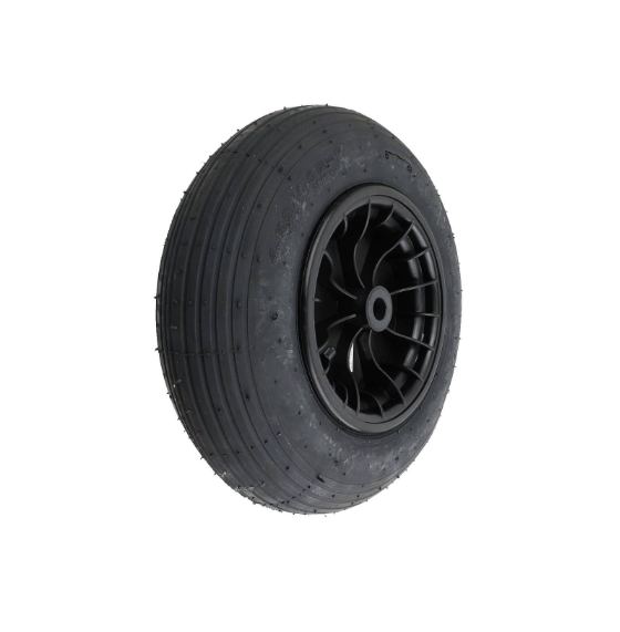 Wheel 385mm Rubber, Inflatable Black