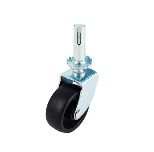 Castor Swivel Stem Fix 40mm Black PK4