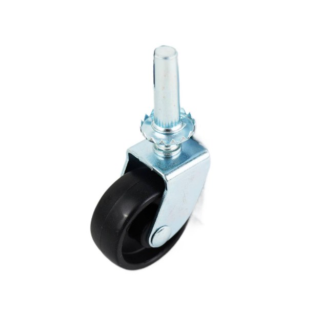 Castor Swivel Stem Fix - 40mm Black PK2