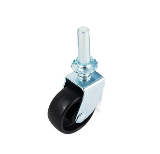 Castor Swivel Stem Fix - 32mm Black PK2