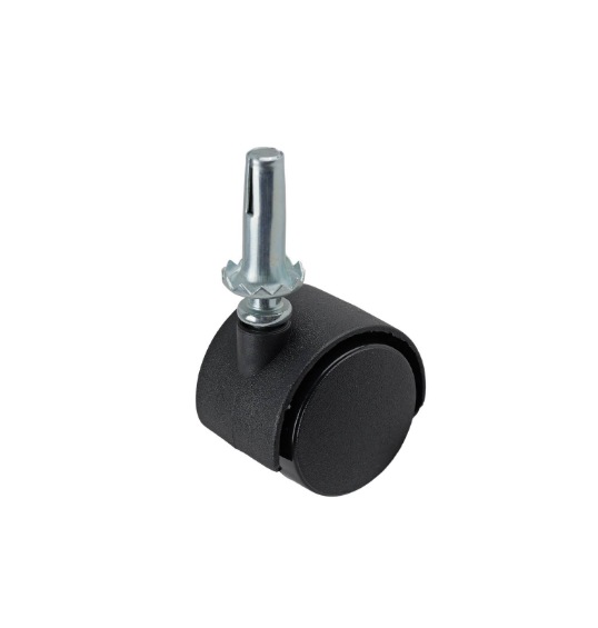 Castor Swivel Stem 40mm Black Hooded Twin Whl PK4