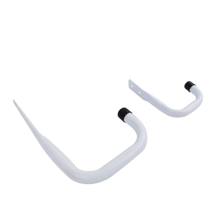 WHITE TUBULAR HOOKS SET - 6 PACK