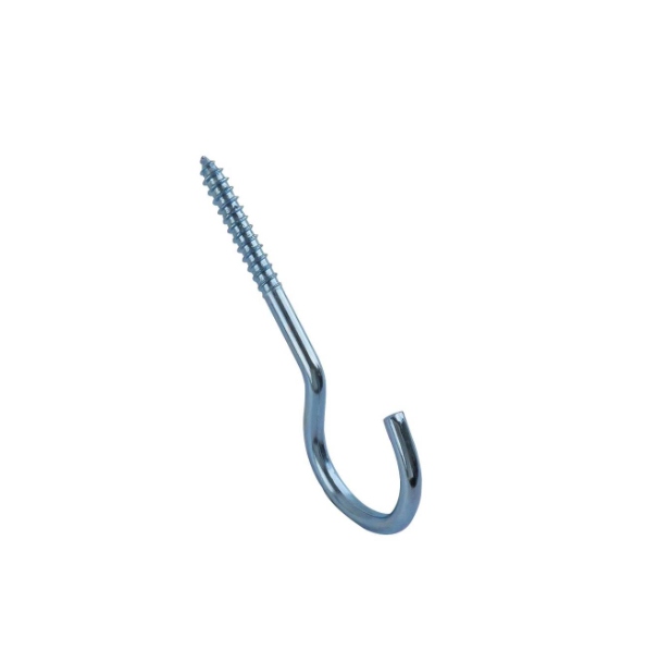 Screw Hooks 80mm Zinc Plated PK2
