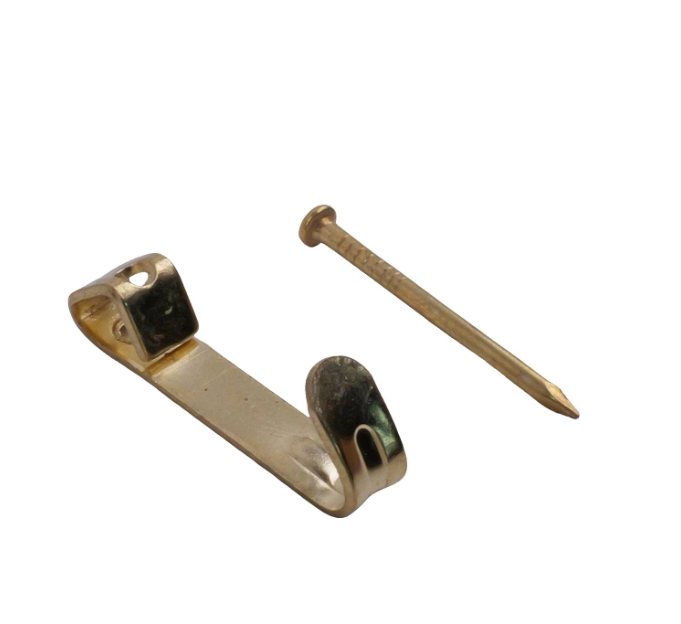 Picture Hook Small Brass Plated PK3