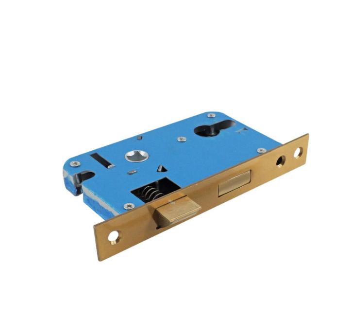 Bathroom Mortice Lock Polished Brass 64mm PK1