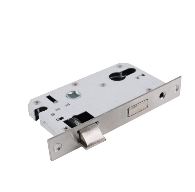 Bathroom Mortice Lock Satin Nickel 76mm PK1