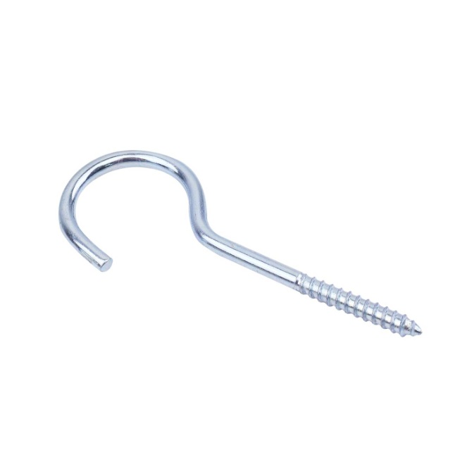 Screw Hooks 100mm Zinc Plated PK1