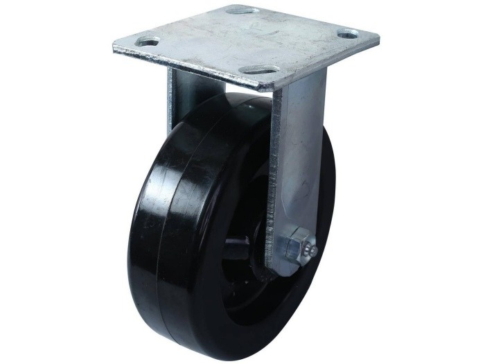 6-Inch Phenolic Rigid Plate Caster, 840-lb Load Capacity
