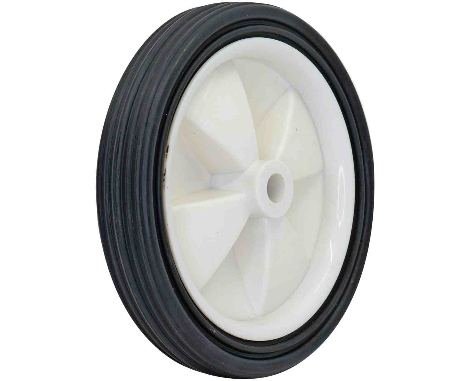 WHEEL PLASTIC CNTR 125 WHT PLAS/RUB 1PC