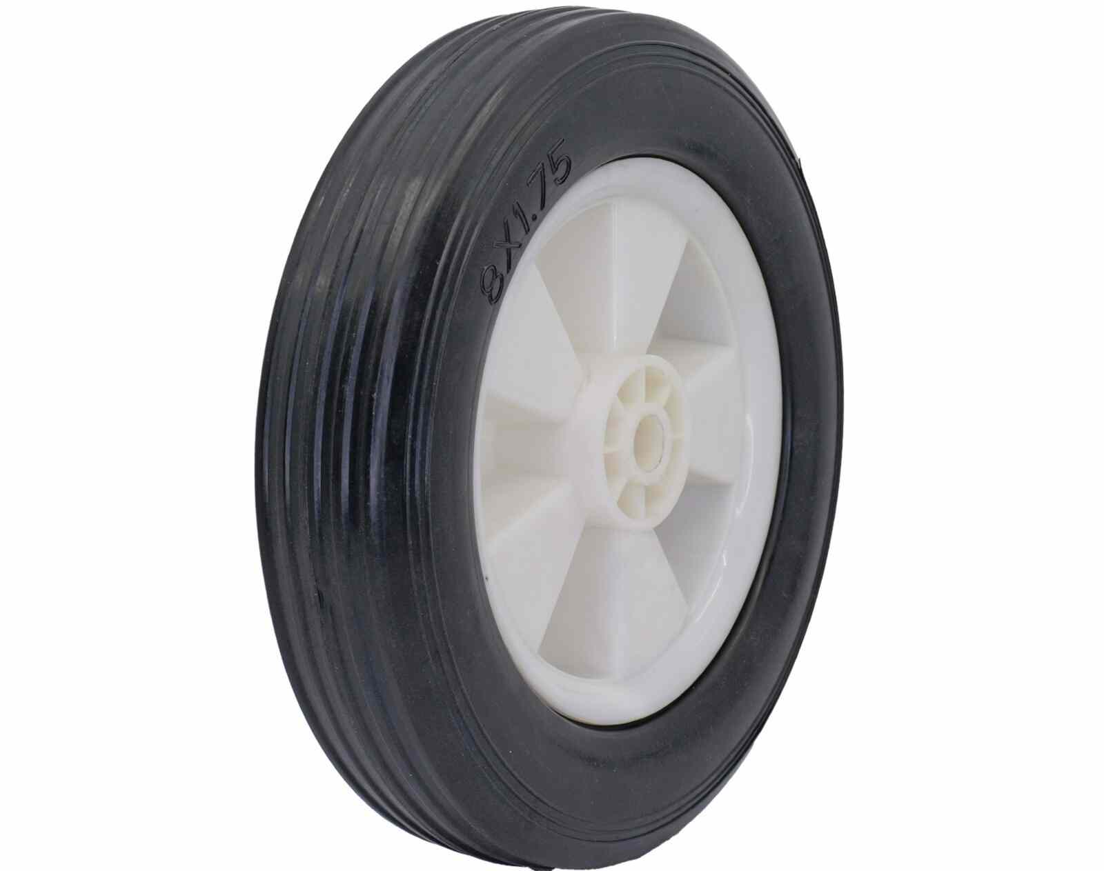 WHEEL PLASTIC CNTR 200 WHT PLAS/RUB 1PC