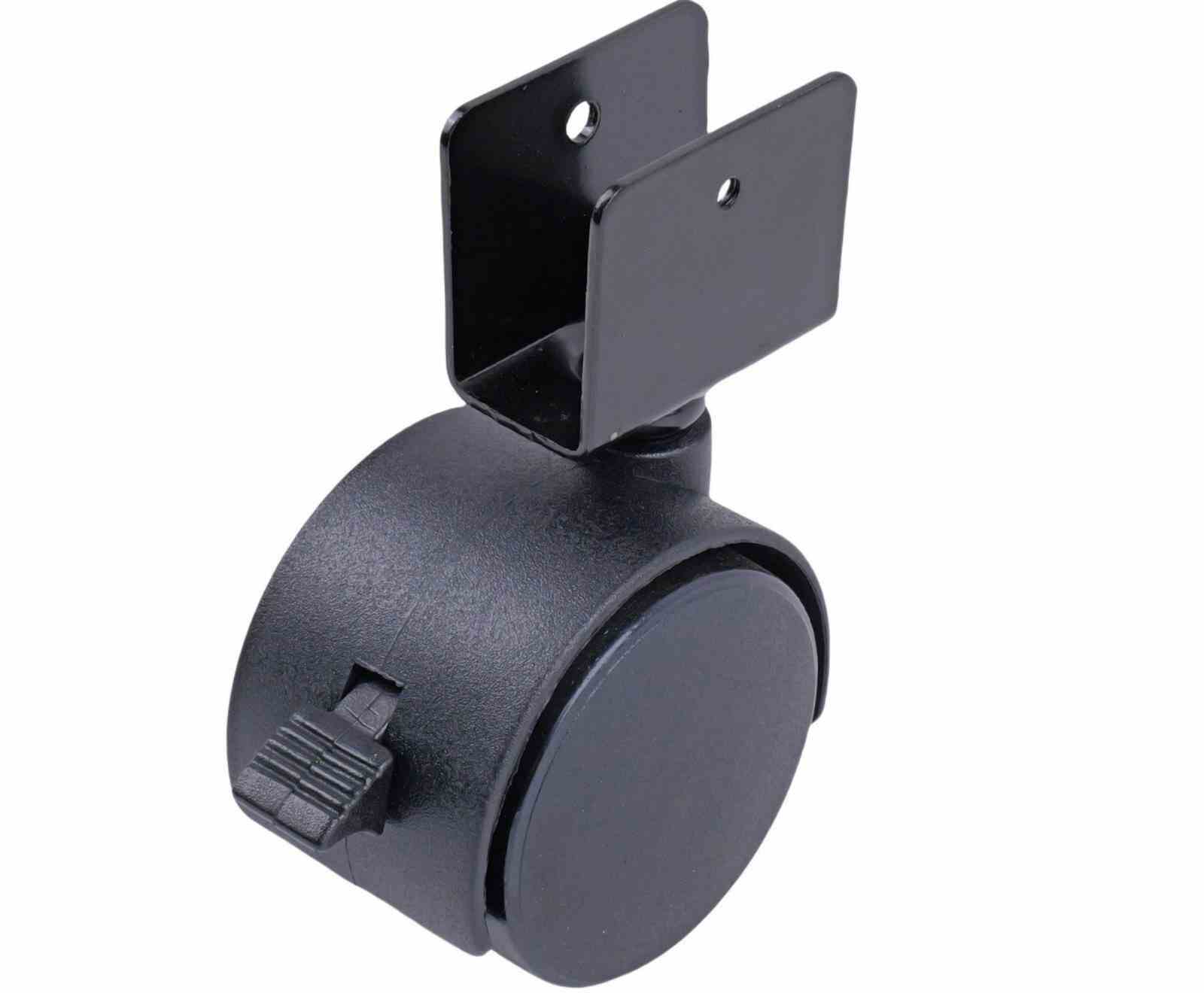 50MM U BRACKET SWIVEL BRAKE CASTOR PKT2
