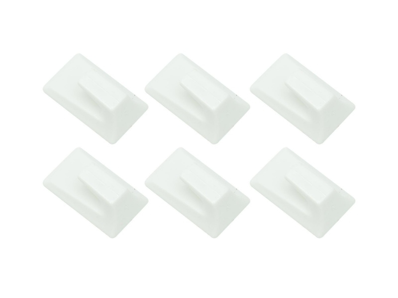 SELF ADHESIVE TRIM HOOKS WHITE