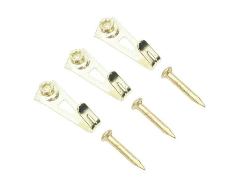 BRASS HD PICTURE HOOK SML 3PK